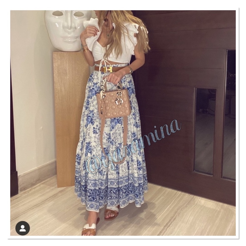 Zara floral print skirt bloggers favorite - Picture 5 of 16